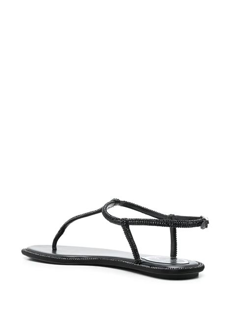 Black Diana Low Jewel Sandals RENE' CAOVILLA | C11574-010-R001V050